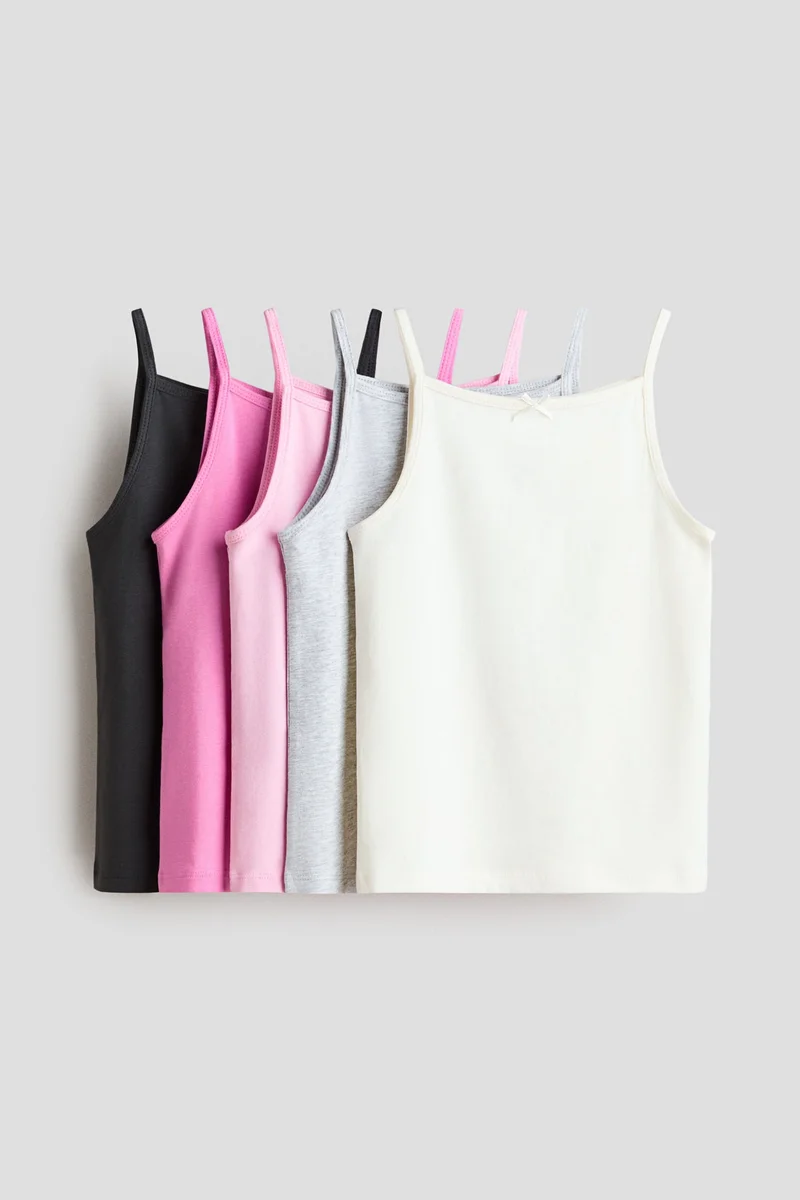 H&M 5-pack jersey vest tops
